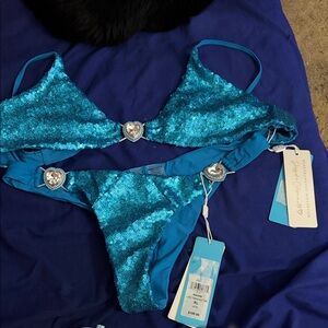 Beach Bunny Blue Sequin Bikini